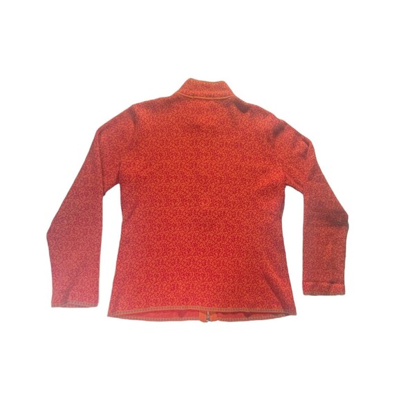 Vintage Neve Designs Zip Cardigan Sweater‎ Sz M Wool Blend Paisley Floral Design - Picture 9 of 14